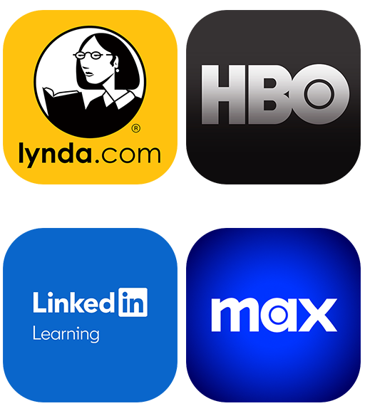 lynda.com and hbo logos